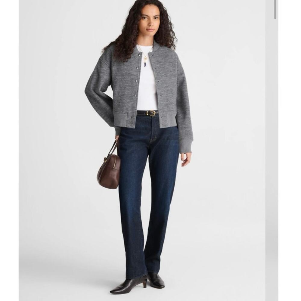 Madewell The Petite Dean Easy Straight Jean in SoftDrape Denim Foundry Wash